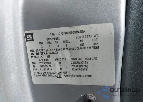 2004 Chevrolet Cavalier Ls Sport из США, поврежденный, VIN 1G1JH12FX47131673